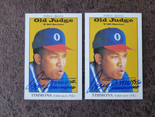 PICK 1 - 1995 Signature Rookies Old Judge Ozzie Timmons Auto /5750 Cubs #32