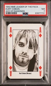 PSA 7 Kurt Cobain Nirvana Rookie Card 1992 NME Leader Of The Pack Ace Playing - Picture 1 of 2
