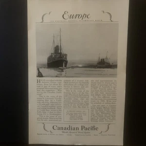 Crucero Canadian Pacific Europe 1928 de colección - Imagen 1 de 2