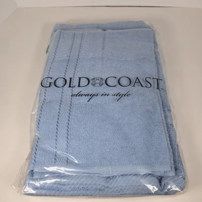 Juego de sábanas y 6 paños de baño de algodón egipcio Gold Coast azul cabaña felpa nueva Foto 1 de 2