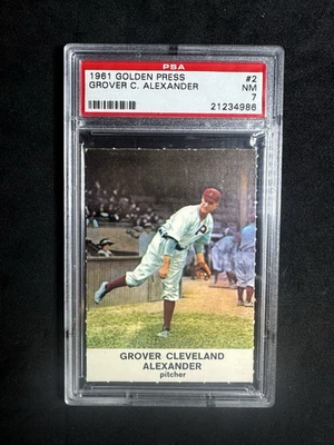 1961 Golden Press Grover Alexander #2 - PSA 7 NM Hall Of Fame - Image 1 of 2