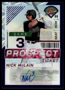 Mira telescópica Nick Mclain Purple Prizm Auto 2024 Panini Prospect Edition/49 #45 - Imagen 1 de 2