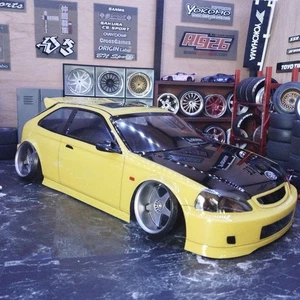 Unused Abc Hobby Honda Civic Ek 1/10 Rc Car Body Shell Unpainted Lexan Drift - Picture 1 of 6