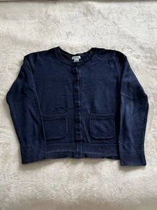GIRLS 2 Sets UNIFORM School SLIM Sweaters Large NAVY BLUE Cardigan - Picture 1 of 2