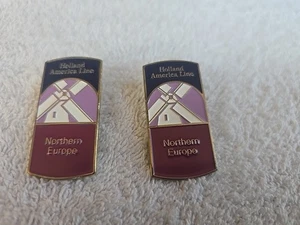 2 HOLLAND AMERICA Cruise Line NORDEUROPA Anstecknadeln Top Zustand  - Bild 1 von 3