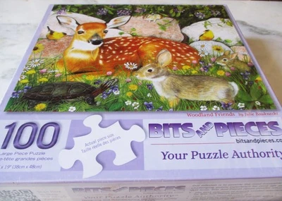 Rompecabezas artístico 100 piezas Julie Bauknecht "Woodland Friends" gran formato 15"x19" Foto 1 de 4