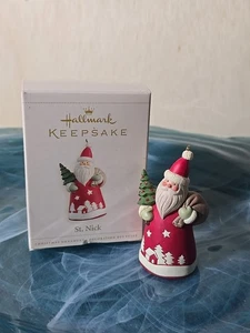 Hallmark Keepsake 2006 ST. NICK Santa w/ Tree Christmas Ornament Holiday Decor - Picture 1 of 13