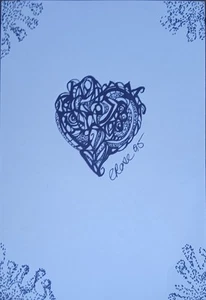 Free Ship Original Abstrsct Surreal Drawing Sharpie Marker 8 1/2 X 11 Dark Art - Picture 1 of 15