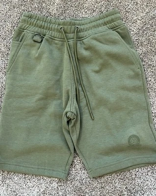 Pantalones Cortos de Vellón Akademiks Hombres Pequeños S Verdes con Bolsillos de Carga Frontales y Laterales Nuevos sin Etiquetas Foto 1 de 4