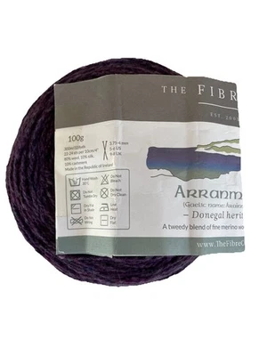 The Fibre Co Arranmore Light DK Yarn in Corcoran, Purple, one ball - Image 1 of 4