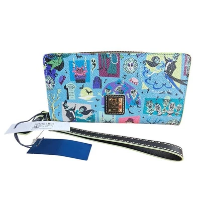 NUEVO CON ETIQUETAS Dooney & Bourke Disney Parks Haunted Mansion Cartera Muñequera Cremallera 2020 Foto 1 de 4