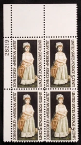 US Plate Blocks Stamps #1273 ~ 1965 5c John Copley - American Artist MNH SP2296 - Picture 1 of 1