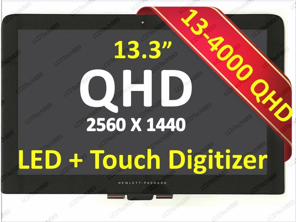2560x1440 QHD HP Spectre X360 13-4193dx 13.3 LCD TOUCH Screen Digitizer NEW - Image 1 of 4