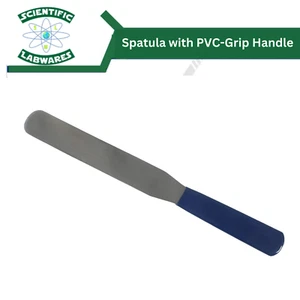 Espátula de Scientific Labware con mango de agarre de PVC hoja antiadherente de acero inoxidable - Imagen 1 de 3