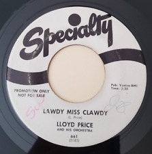 Lloyd Price LAWDY MISS CLAWDY / MAILMAN BLUES (PROMO R7R 45) #661 PLAYS VG+