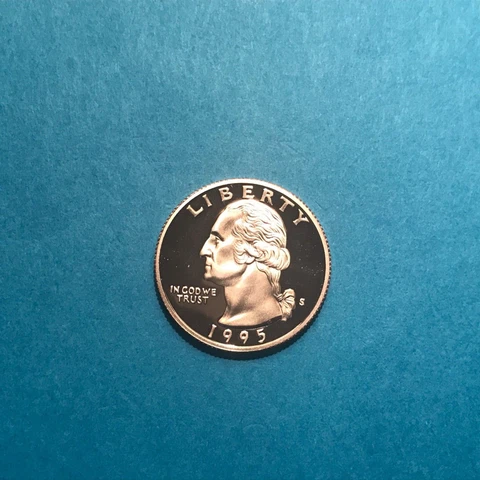 1995 S Washington Quarter Proof    FREE SHIP Cover