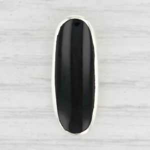 Nuevo Colgante De Ónix De Plata Esterlina 925 Ovalado Solitaire - Imagen 1 de 3