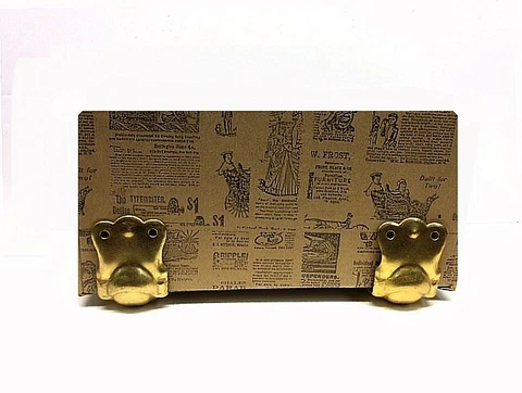 Trunk Corner or Feet Tool Chests Heavy metal Brass Plated Finish  Made in USA Cover