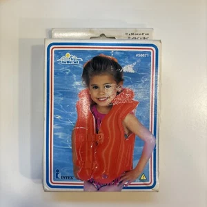 Intex Wet Set Deluxe Schwimmweste aufblasbar von 1998 orange - Bild 1 von 7