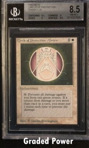 Beta Circle of Protection Green 8.5 (7555) Magic MTG - Picture 1 of 2