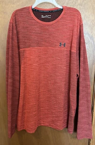 Under Armour HeatGear Fitted Rot Langarm Rundhals Shirt Herren 2XL - Bild 1 von 3