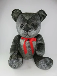 Promoplush Black Gray Bear Plush 12" Farouk Systems Stuffed Animal Toy - Imagen 1 de 5