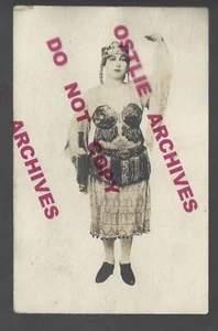 rppc c1910 HAREM GIRL Bailarina Burlesca STRIPPER Sideshow CARNAVAL CIRCO Risque - Imagen 1 de 3