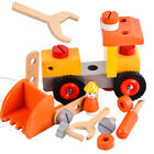  Wooden Excavator Child Kids Construction Vehicle Toys Truck Modle