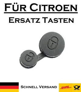 1x Ersatz Gummi Tasten für Citroen PKW Fernbedienung - Gummiknöpfe Tasten KS26 - Foto 1 di 4