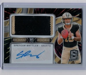 2024 Panini Spectra Spencer Rattler Radiant Rookie Patch Auto Hyper #'ed 13/60 - Picture 1 of 1