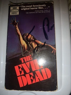 Signed The Evil Dead - Bruce Campbell, Sam Raimi 1981 HBO Cannon Video Rare Sb7 - Image 1 of 4