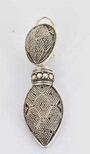 John Hardy Single Mesh Dangle Earring in Sterling Silver - Picture 1 of 3