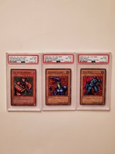 Lot of 3 2002 Yu-Gi-Oh MRD  # 108, 005, 047 Metal Raiders 1st Edition PSA 8
