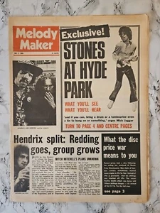 Melody Maker Newspaper July 5th 1969 Jimi Hendrix Cover - Picture 1 of 5