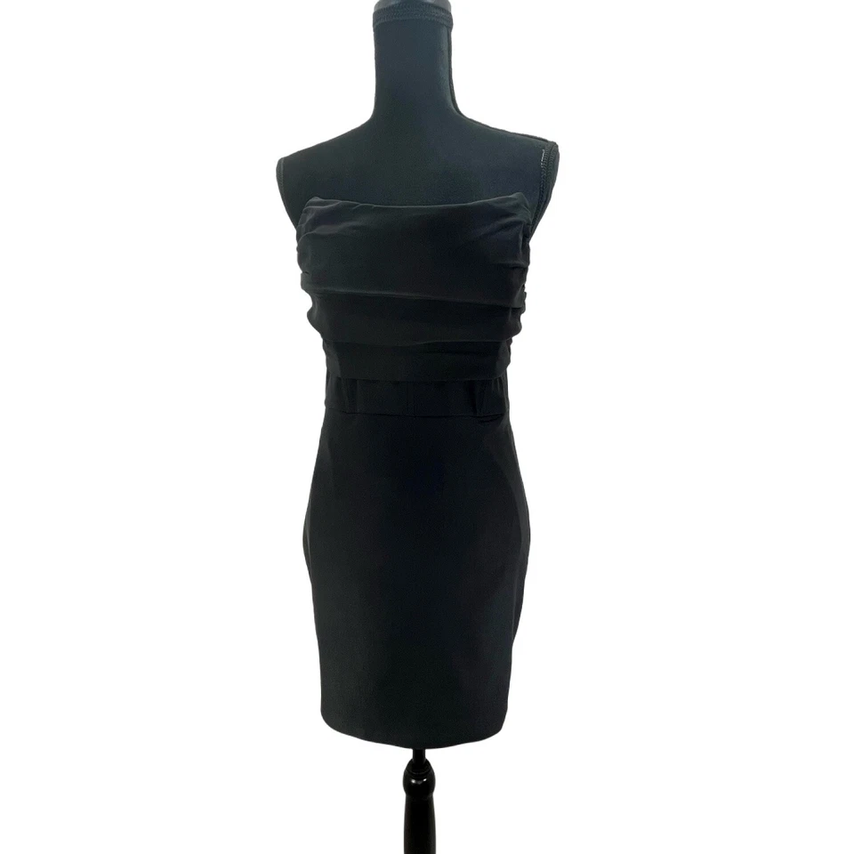 Vestido BLUE BLUSH para mujer pequeño negro sin tirantes mini vestido cremallera trasera talla L Foto 1 de 4