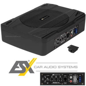 ESX Untersitz-Aktiv-Subwoofer 200 Watt Aktiv flach Auto Verstärker 20cm Q201A - Bild 1 von 5