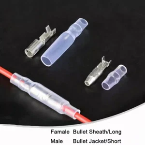 50/100/250 Pcs 4mm Male + Female Wire Bullet Crimp Cable Connectors Terminal Kit - Picture 1 of 9