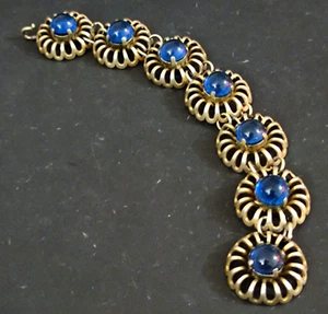 Vintage American Panel Armband 60er Jahre - gold tone vintage bracelet - Bild 1 von 3