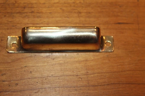 Antique Vintage Brass Bronze Bin Apothecary Cupboard Drawer Pull L-17 Cover
