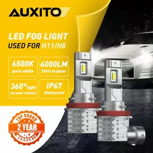AUXITO H11 LED Fog Light Bulbs For Toyota Tacoma 2016-2020 Tundra RAV4 2013-2019 - Foto 1 di 12