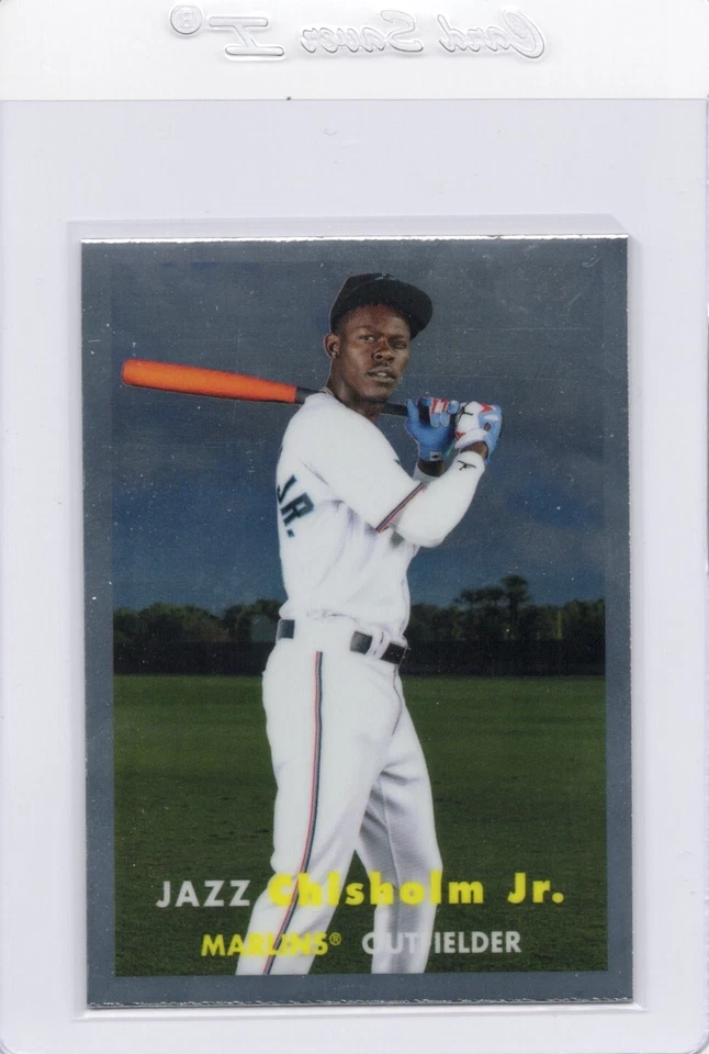 2024 Topps Chrome Lids Mitchell & Ness Exclusive Jazz Chisholm Jr. #5 - Image 1 of 2