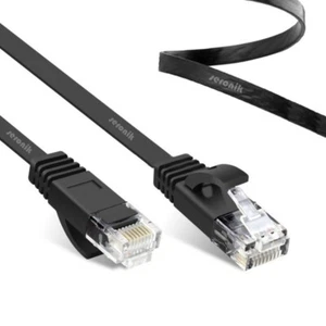 30m Flach Kabel Netzwerkkabel Patchkabel DÜNN LAN Kabel Internet Verlängerung - Bild 1 von 12