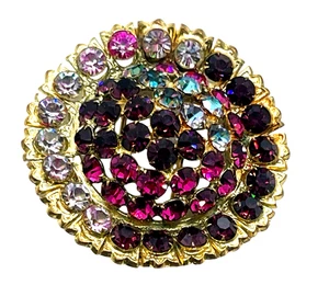 Signierte Gräfin GUS, CISSY ZOLTOWSKA, Fellnadel oder Brosche mit Strasseinsatz, Depose - Bild 1 von 4