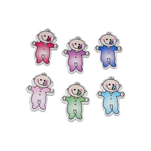 30pcs Baby Wooden Buttons for scrapbooking sewing handmade crafts diy 39x26mm - Picture 1 of 6