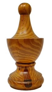 Antike Holz Endstück Newel Pfosten Top Statue Wohnkultur Architektur Bergung 10" - Bild 1 von 16