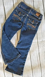 Pantalones de mezclilla Jordache para niñas acampanados corte bootcut talla 5S lavado oscuro clásicos lindos - Imagen 1 de 10