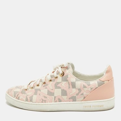 Louis Vuitton Rose Ballerine Damier Azur Tahitienne Bora Bora Sneakers Size 40 - Image 1 of 4