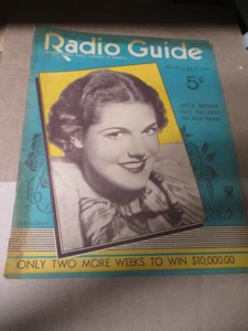 RADIO GUIDE Magazine Week Ending March 31, 1934 Cover: Adele Girard B160 PB - Picture 1 of 4