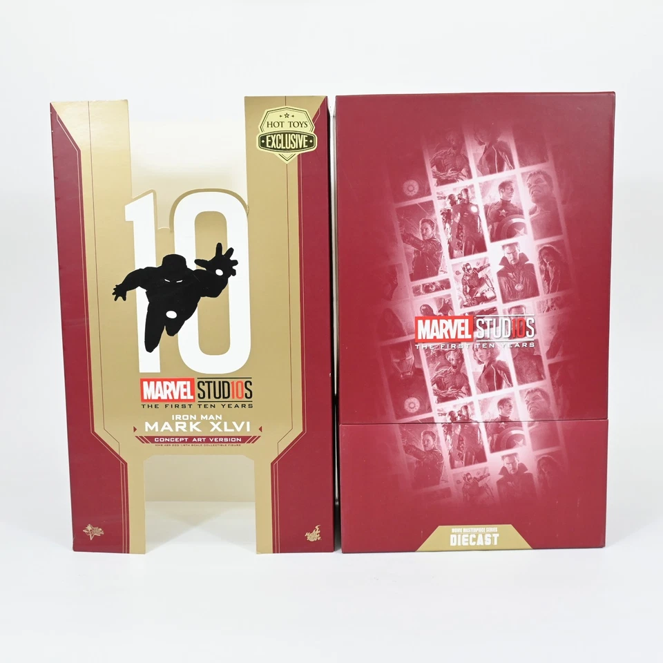Hot Toys MMS489 D25 Iron Man Mark 46 Concept Art Diecast 1/6 Figura Marvel 10th - Imagen 1 de 4