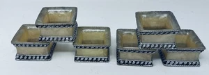 6 Square Napkin Rings Plastic 3” Square - Picture 1 of 2